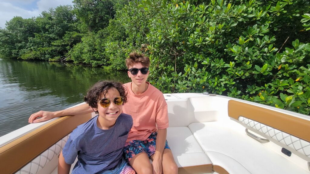Small boat tour in the Torrecilla lagoon and mangroves near San Juan, Puerto Rico