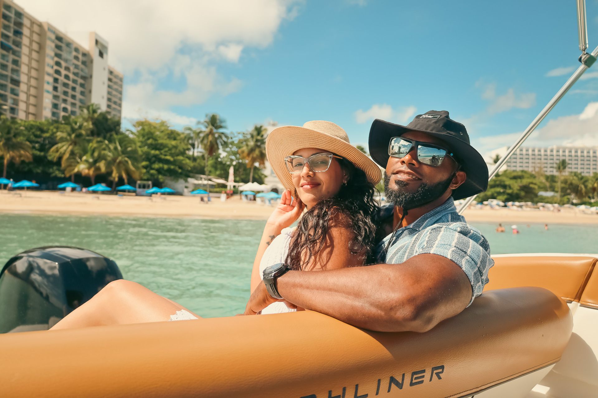 Private boat tour San Juan Isla Verde skyline – Oceania Boat Tours & Charters