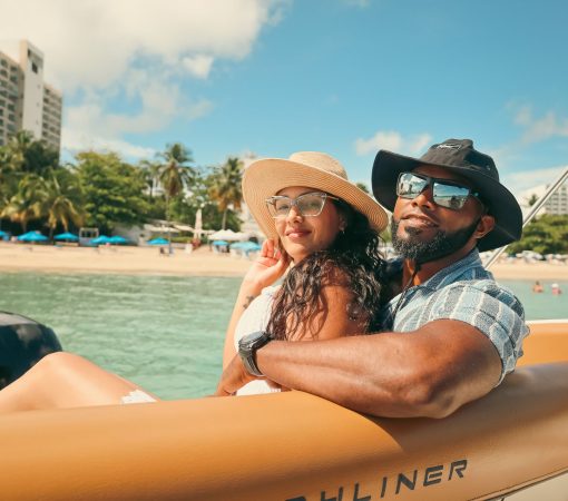 Private boat tour San Juan Isla Verde skyline – Oceania Boat Tours & Charters